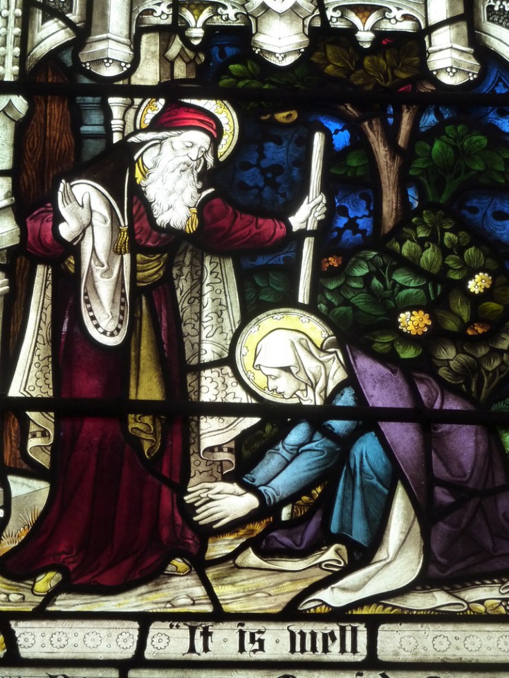 The Shunammite woman at the feet of Elisha. Peterborough. Photo by Granpic